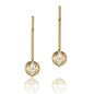 Disco Dots Stick Earrings  : A nod to the days of Studio 54 in New York, glistening discs of gold form decadent designs with an anything-goes attitude in the Disco Dots Stick Earrings.