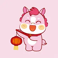 马宝宝卡通插画生肖-19