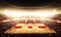 大气室内篮球场背景素材背景图片素材