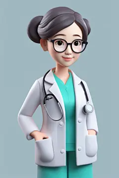 医院护工医生人物模型