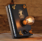 Repurposed book lamps by Moonshine Lamp on Etsy