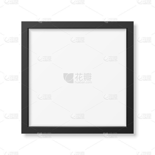 现实的方形的黑框 