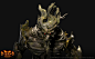 Thorned Hulk Head Variants - Diablo II: Resurrected, Adrienne Lange : Here are four head variations for the thorned hulk monster that I created for Diablo II: Resurrected. It was a fun challenge to translate the original sprites into modern 3D designs whi