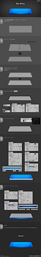 《ps蓝色立体按钮教程》(难度：3 版本：不限)本教程主要使用Photoshop绘制立体效果的蓝色立方按钮，主要使用PS的图层样式来完成，喜欢的朋友让我们一起来学习吧。...详情:http://t.cn/zYy07rk@北坤人素材