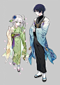 [插画搬运]纳西妲&流浪者 稻妻服饰 178