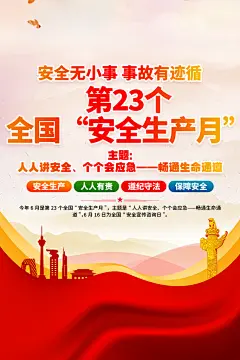 安全生产月宣传海报