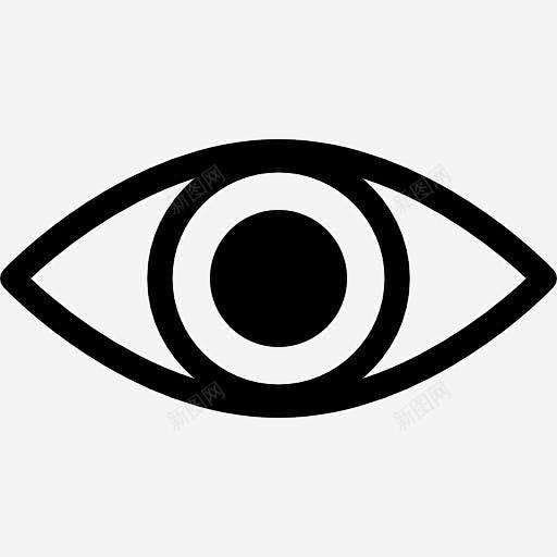 眼睛变大的瞳孔图标 平面电商 创意素材
