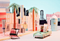 Summer - Ici Paris : We started summer early this year in our studio.We had a good time making these miniature versions of Miami and Santa Monica for Ici Paris XL.