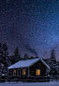  冬天的夜晚，大天空，蒙大拿