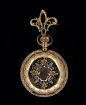Diamond and 14 Kt. 3-Color Gold Pendant Watch