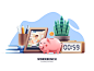 Study pig design icon illustration ps