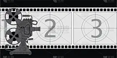 电影放映机，一张关于电影主题的海报