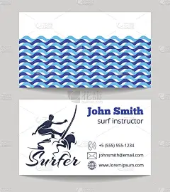 冲浪名片模板