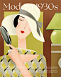 Modern 1930S illustration for Beauty Brand Packaging