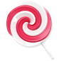 红色的可爱棒棒糖图标 iconpng.com