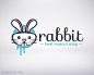 标志说明：兔子吉祥物logo标志设计。