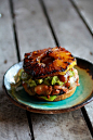 Hawaiian BBQ Salmon Burgers with Coconut Caramelized Pineapple |   http://goldenislescooks.blogspot.com  #recipe #food #lessons #cooking #foodphotography #foodie #recipeideas #recipesandmore #recipesandfood #cookinglesson #cookingtips #cookbook #cookware 