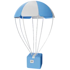 Air Balloon Delivery 3D Illustration