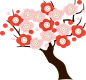 日系和风卡通2023兔新年边框蝴蝶结丝带分割线元素AI矢量PNG (34)