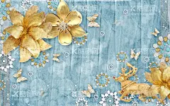 珠宝花卉麋鹿蓝色背景墙  - 源文件下载【酷图网】珠宝背景墙,蝴蝶,3D立体,浮雕背景墙,背景墙,梅花,浮雕梅花,浮雕,壁画,花瓶,浮雕花瓶,中式,古典,中国风,家和万事兴,壁纸,珠宝,立体,3D,装饰画,客厅,艺术玻璃,酒店,雕刻,玄关,玉雕图片,荷花,牡丹,天鹅,家和富贵,花开富贵,现代简约,