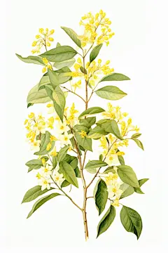 秋天秋季桂花插画