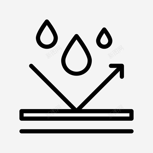 防水织物特征11线性图标 页面网页 平面电商 创意素材-花瓣网