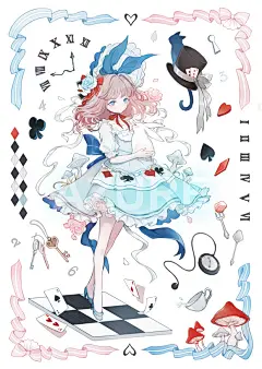 #贴纸# 坠入童话的少女们...(假装是个九宫格，后面三格是线稿~)
店家@StudioVI ​​​​