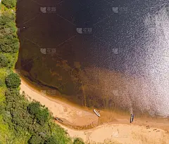 爱尔兰纳福伊湖鸟瞰图