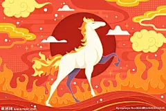 手绘十二生肖插图