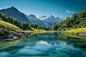 摄图网_600131267_阿尔卑斯山的风景（企业商用）