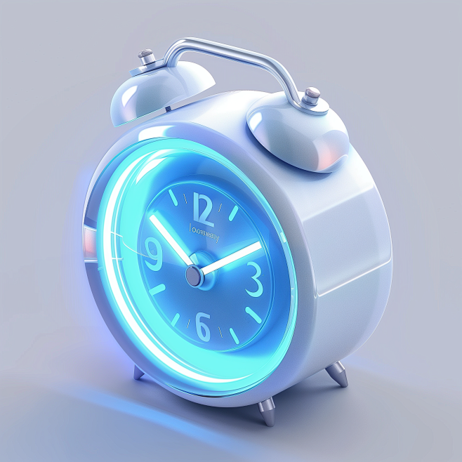 闹钟 3d闹钟 UI图标 icon AIGC 科技风 图标