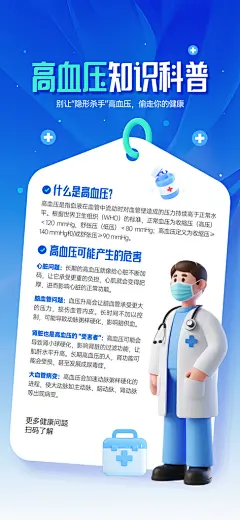 世界高血压日心脏健康体检科普海报