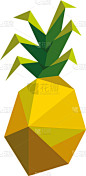 几何形状,菠萝,分离着色,白色,鸡尾酒,黄色,清新,食品,图像,设计