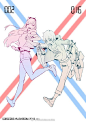 这部番改变了我
的画风而且特别想画纯爱我是咋了#DARLING in the FRANXX[图书]# ​
