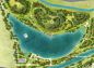 滨江带绿地规划-滨水滨江公园-城市湿地公园景观PSD平面图
