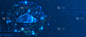 云技术。综合数字web概念背景