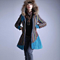 素萝 柏舟 原创设计品牌民族风女装冬装外套新款加大码加长款棉衣-tmall.com天猫