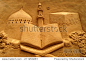 Sand sculpture depicting the muslim tradition of eid or ramzaan/ramadan with mosques,minaret,and the open quran(religious scriptures) and tombstone of their prophet like in mecca 正版图片在线交易平台 - 海洛创意（HelloRF） - 站酷旗下品牌 - Shutterstock中国独家合作伙伴