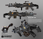 Titanfall 2 L-Star LMG, Ryan Lastimosa : The original design for the L-Star was titled the ASW or "Advanced Scatter Weapon". This weapon design was meant to compliment the ballistic/projectile weapons with an energy based rifle. As we tested it 