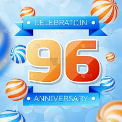 Realistic Ninety six Years Anniversary Celebration