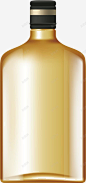 浅黄色酒瓶 免抠png 设计图片 免费下载 页面网页 平面电商 创意素材
