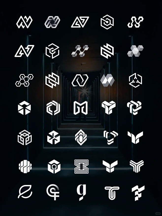 科技公司极简logo设计分享—抽象|极简|格调 - 小红书