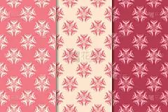 花卉无缝的装饰品。樱桃红垂直背景