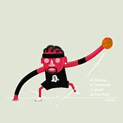 特点鲜明！退役传奇球星漫画集，科比这个特点太突出了 via mykowu ​​​​