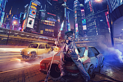 Stalker9采集到合成-赛博朋克-霓虹风