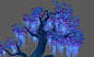 荧光树，发光树木，垂柳，杨柳 - 树木模型 蛮蜗网