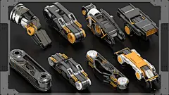 Hard Surface KitBash Vol 7 420 DETAILS