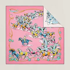 “美洲野马II”双面90厘米方巾 | Hermès - 爱马仕官网