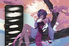 18款梦幻时尚淡彩漫画动漫艺术插画粉彩手绘Procreate笔刷素材下载_颜格视觉