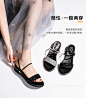 艾斯臣凉鞋女2018夏新款平底韩版百搭学生复古chic时尚外穿凉拖鞋-tmall.com天猫